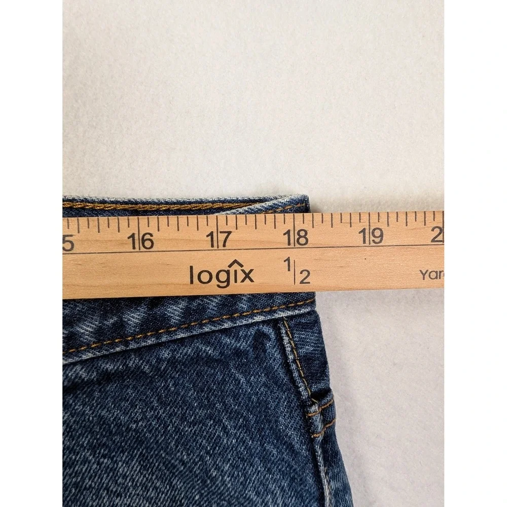 Levis 505 Mens Jeans 38 x 32 Regular Fit Straight Leg Denim Blue